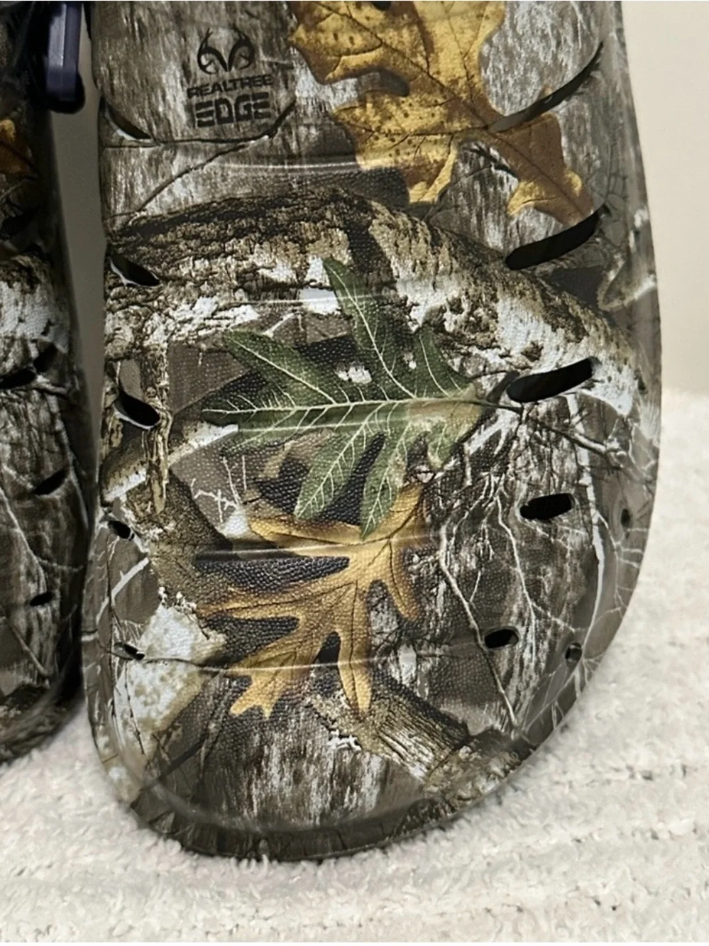 Rugged Shark Kids Camouflage Slip-On Eva Clogs - Green/Brown